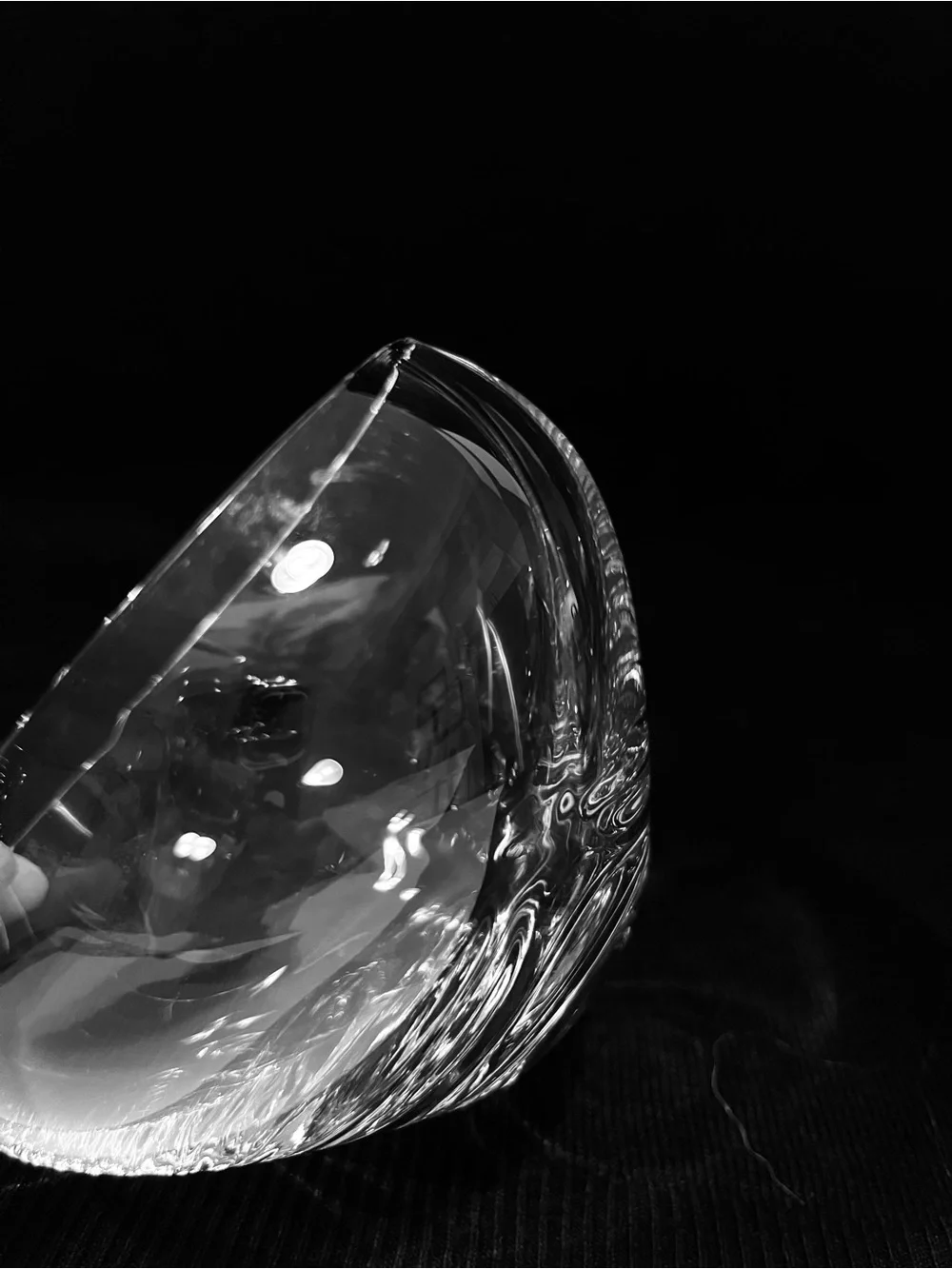 Vintage Simon Pierce Crystal Desert Bowls Set of 3-4.5” Diameter